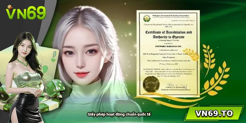 Giấy phép hoạt động chuẩn quốc tế