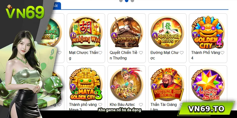 Kho game nổ hũ đa dạng